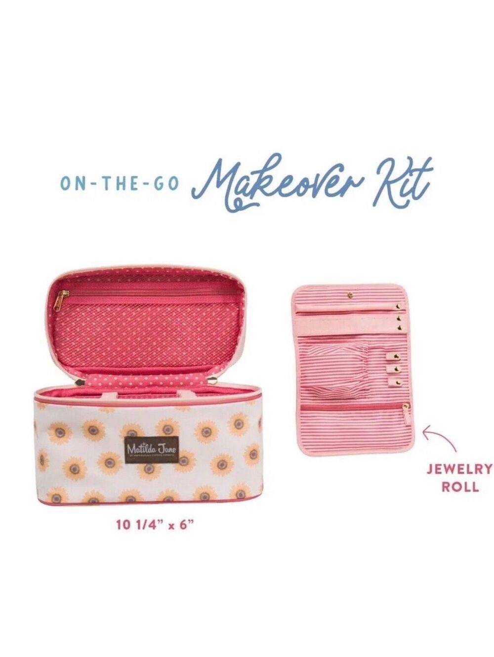 Matilda Jane Sunflower On-The-Go Makeover kit with jewelry roll